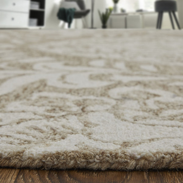 HomeRoots 10' Hand-Tufted Wool Oriental Area Rug in Blue and Ivory – Timeless Elegance for Your Home Decor 10' X 14' 566138