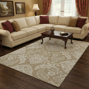 HomeRoots 10' Hand-Tufted Wool Oriental Area Rug in Blue and Ivory – Timeless Elegance for Your Home Decor 10' X 14' 566138