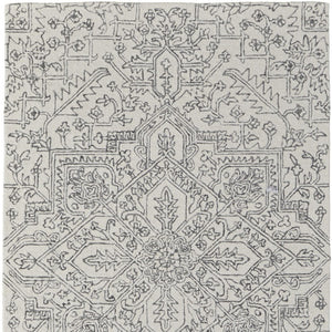 HomeRoots 10' Hand-Tufted Wool Oriental Area Rug in White and Gray - Elegant, Durable, and Stain-Resistant Design 10' X 14' 566146