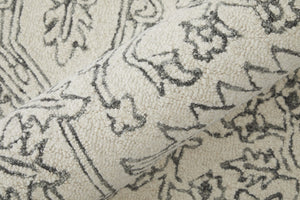 HomeRoots 10' Hand-Tufted Wool Oriental Area Rug in White and Gray - Elegant, Durable, and Stain-Resistant Design 12' X 15' 566147