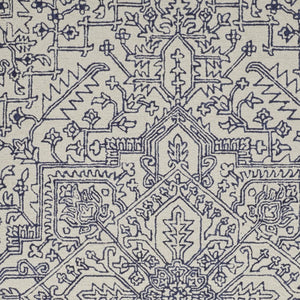 HomeRoots 10' Hand-Tufted Wool Oriental Area Rug in White and Gray - Elegant, Durable, and Stain-Resistant Design 12' X 15' 566149