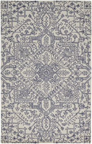 HomeRoots 10' Hand-Tufted Wool Oriental Area Rug in White and Gray - Elegant, Durable, and Stain-Resistant Design 12' X 15' 566149