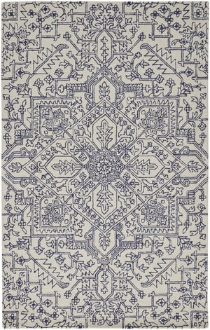HomeRoots 10' Hand-Tufted Wool Oriental Area Rug in White and Gray - Elegant, Durable, and Stain-Resistant Design 12' X 15' 566149