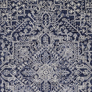 HomeRoots 10' Hand-Tufted Wool Oriental Area Rug in White and Gray - Elegant, Durable, and Stain-Resistant Design 10' X 14' 566150