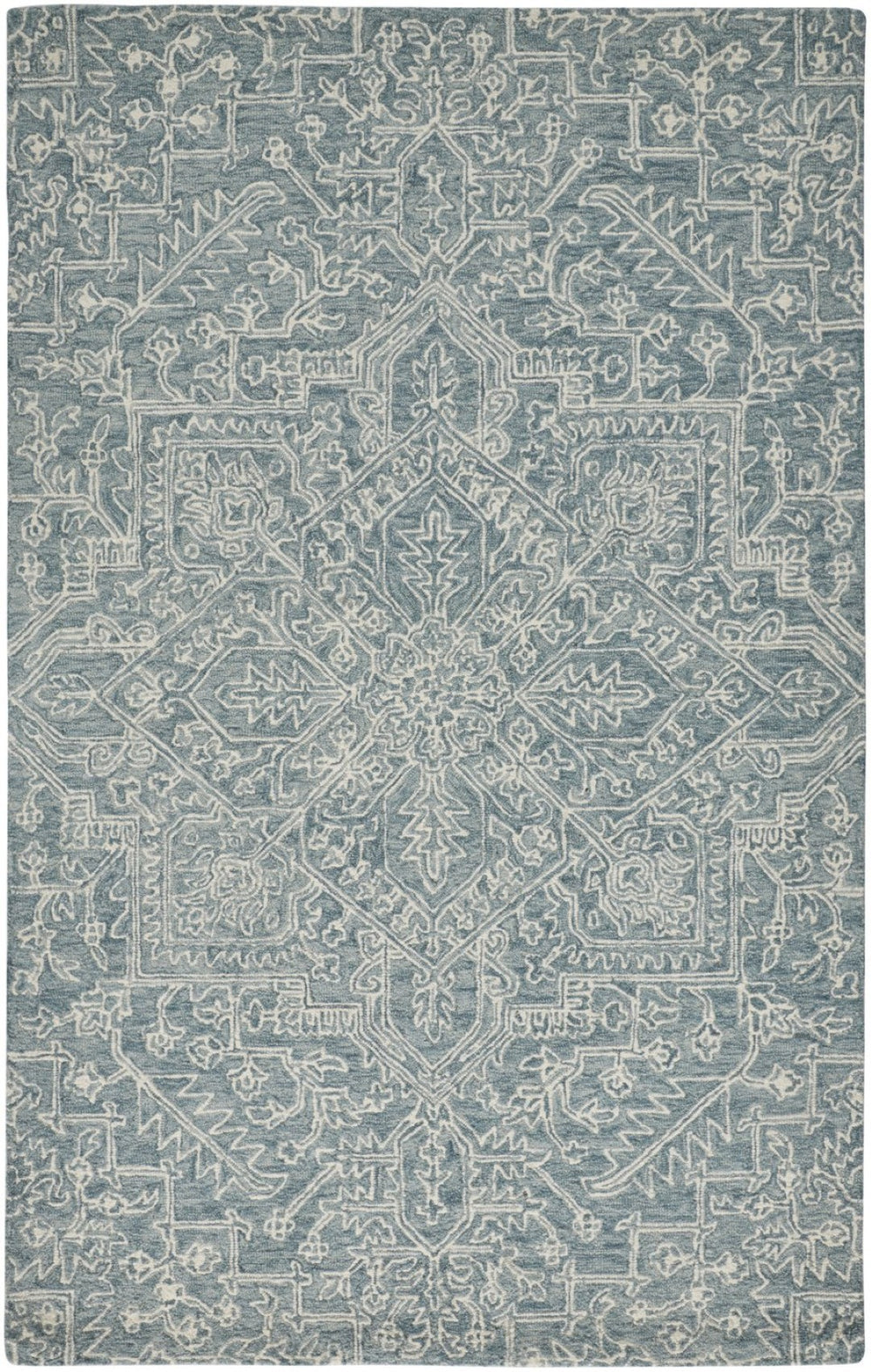 HomeRoots 10' Hand-Tufted Wool Oriental Area Rug in White and Gray - Elegant, Durable, and Stain-Resistant Design 10' X 14' 566152