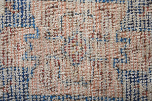 HomeRoots 4' Hand-Woven Distressed Abstract Area Rug in Rich Red, Blue & Ivory - Artisan Crafted Elegance 5' X 8' 566164