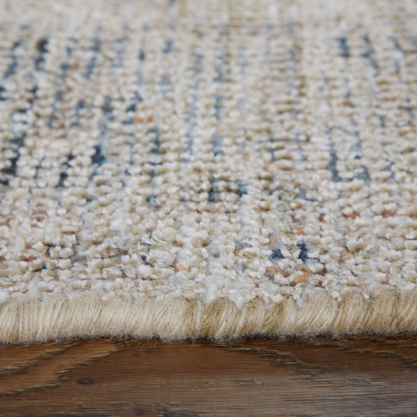 HomeRoots 4' Hand Woven Tan and Gray Oriental Area Rug - Vintage Charm with Distressed Design and Fringe 9' X 12' 566172
