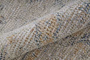 HomeRoots 4' Hand Woven Tan and Gray Oriental Area Rug - Vintage Charm with Distressed Design and Fringe 10' X 14' 566173