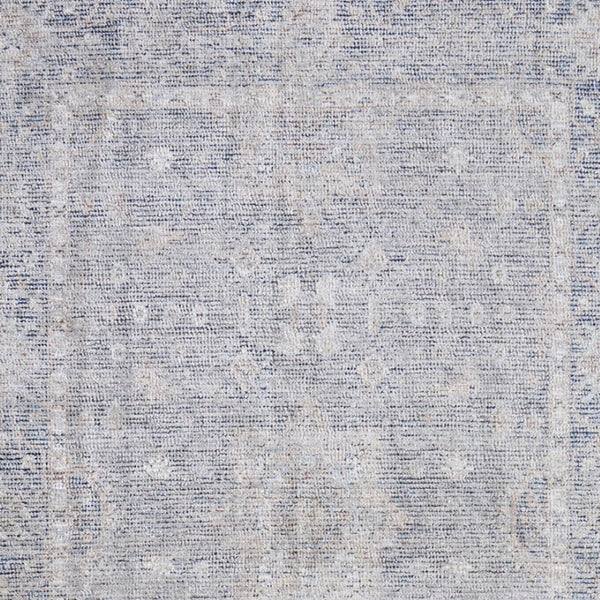 HomeRoots 4' Hand-Woven Abstract Area Rug in Gray-Blue and Taupe - Distressed Design with Fringed Edges 4' X 6' 566175