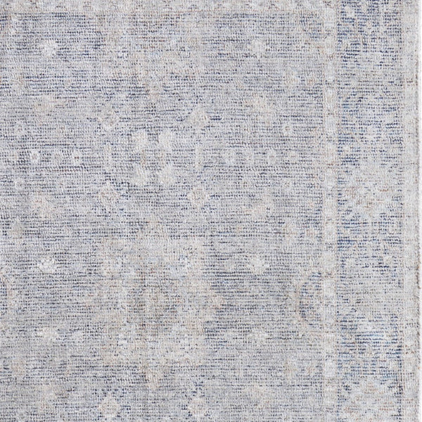HomeRoots 4' Hand-Woven Abstract Area Rug in Gray-Blue and Taupe - Distressed Design with Fringed Edges 9' X 12' 566178