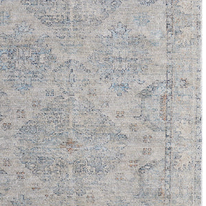 HomeRoots 4' Gray Blue and Taupe Hand-Woven Distressed Area Rug with Fringe for Timeless Home Elegance 10' X 14' 566185