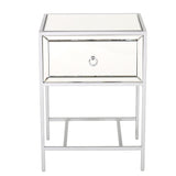 Christopher Knight Home® - Noble House - Inka Mirrored Silver 1 Drawer Side Table