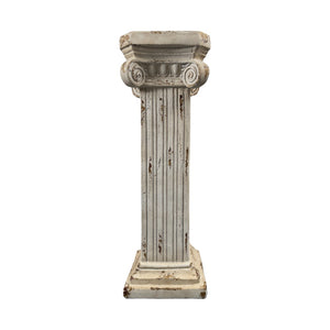 English Elm Pedestal Roman Column Stand Magnesium Oxide Aged Stone Finish Indoor Outdoor Decor W5230P450589