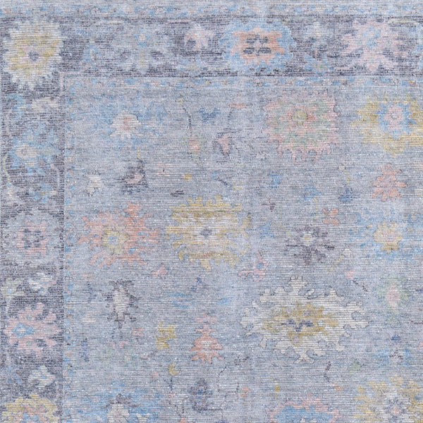 HomeRoots 4' Hand Woven Distressed Floral Area Rug in Orange, Blue & Gold - Vintage Charm with Fringe Edges 9' X 12' 566231