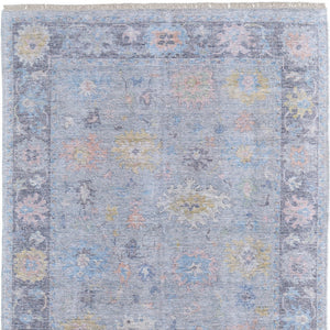 HomeRoots 4' Hand Woven Distressed Floral Area Rug in Orange, Blue & Gold - Vintage Charm with Fringe Edges 9' X 12' 566231