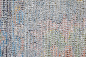 HomeRoots 4' Hand Woven Distressed Floral Area Rug in Orange, Blue & Gold - Vintage Charm with Fringe Edges 10' X 14' 566232