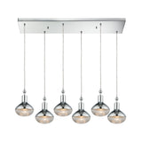 Ravette 32'' Wide 6-Light Rectangular Pendant