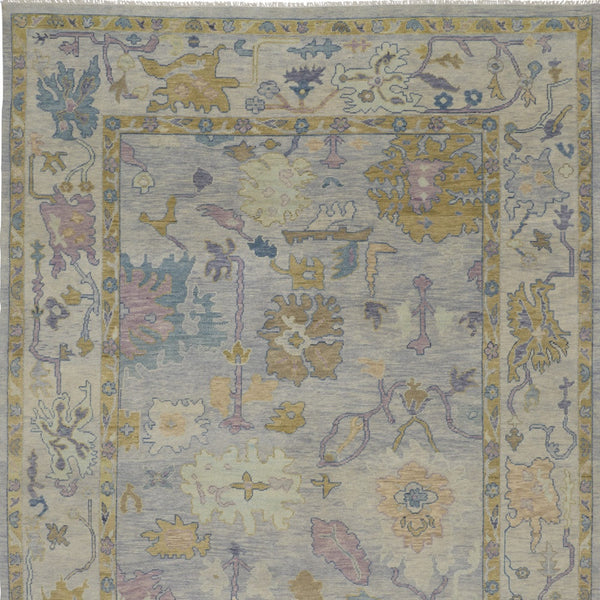 Homeroots 2' X 3' Purple Gray And Gold Wool Oriental Hand Knotted Area Rug With Fringe Gray Wool 566255