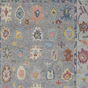 HomeRoots 4' Hand-Knotted Wool Oriental Area Rug in Gray-Blue and Red with Elegant Tasseled Fringe Design 2' X 3' 566263