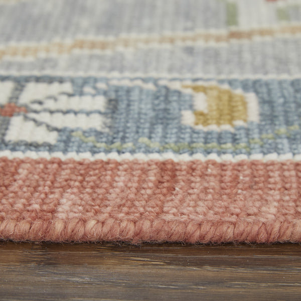 Homeroots 8' X 10' Gray Red And Ivory Wool Floral Hand Knotted Area Rug With Fringe Red Wool 566282