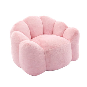 English Elm Lotus memory foam bean bag sofa with pull ring — anti-fouling faux fur, non-slip base, cozy support Pink W2311P357140