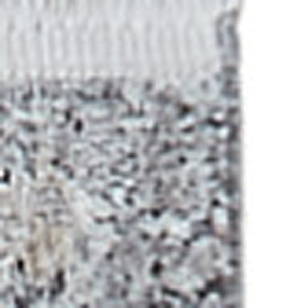 Homeroots 8' Gray And Silver Abstract Power Loom Worn Faded Runner Rug Gray Viscose 566334