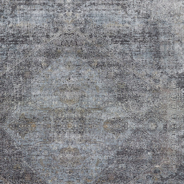Homeroots 12' X 15' Abstract Distressed Area Rug - Luxurious Texture, Stylish Design, Perfect For Any Room Gray Viscose 566337