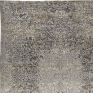 Homeroots 4' Gray Oriental Distressed Area Rug – Stylish Bohemian Accent For Home Decor, Walkways & More! Gray Viscose 566339