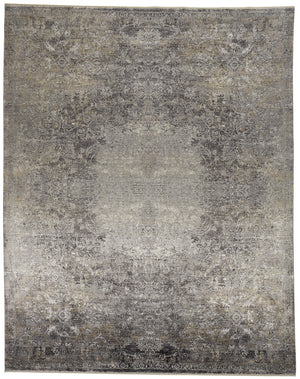 Homeroots 4' Gray Oriental Distressed Area Rug – Stylish Bohemian Accent For Home Decor, Walkways & More! Gray Viscose 566339