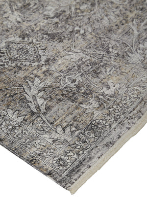 Homeroots 7' X 10' Tan And Gray Oriental Power Loom Worn Faded Area Rug Gray Viscose 566341