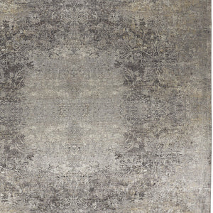 Homeroots 7' X 10' Tan And Gray Oriental Power Loom Worn Faded Area Rug Gray Viscose 566341