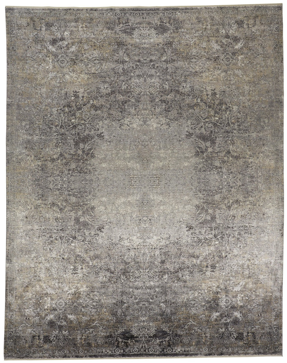 HomeRoots 4' Elegant Tan and Gray Oriental Distressed Area Rug - Timeless Charm for Any Home Decor Style 7' X 10' 566341