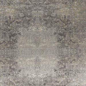 Homeroots 2' X 3' Tan And Gray Oriental Power Loom Worn Faded Area Rug Gray Viscose 566348