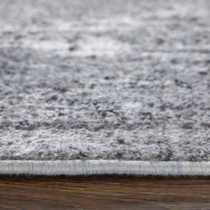 HomeRoots 4' Luxurious Gray and Silver Oriental Area Rug - Vintage Style, Durable Power Loom Construction 8' X 10' 566362