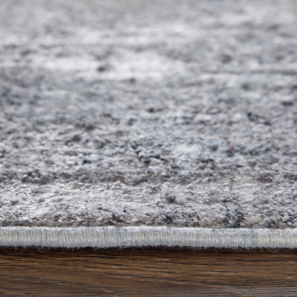 HomeRoots 4' Luxurious Gray and Silver Oriental Area Rug - Vintage Style, Durable Power Loom Construction 8' X 10' 566362