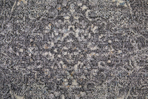 Homeroots 8' Gray And Silver Oriental Power Loom Worn Faded Runner Rug Gray Viscose 566375