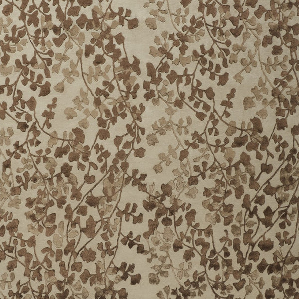 HomeRoots 5' Elegant Hand-Tufted Floral Area Rug in Soft Taupe and Rich Brown for Timeless Home Décor 5' X 8' 566379