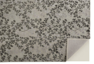 HomeRoots 5' Elegant Hand-Tufted Floral Area Rug in Soft Taupe and Rich Brown for Timeless Home Décor 5' X 8' 566382