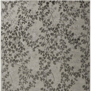 HomeRoots 5' Elegant Hand-Tufted Floral Area Rug in Soft Taupe and Rich Brown for Timeless Home Décor 5' X 8' 566382