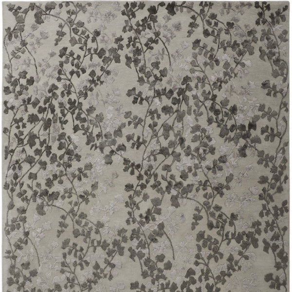 HomeRoots 5' Elegant Hand-Tufted Floral Area Rug in Soft Taupe and Rich Brown for Timeless Home Décor 5' X 8' 566382