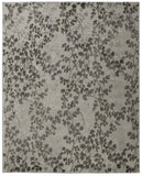 Homeroots 5' X 8' Gray And Silver Floral Hand Tufted Area Rug Gray Wool Blend 566382