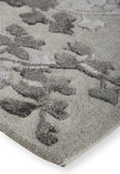 Homeroots 5' X 8' Gray And Silver Floral Hand Tufted Area Rug Gray Wool Blend 566382