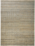 Homeroots 4' X 6' Gold And Tan Geometric Hand Knotted Worn Faded Area Rug Gold Wool Blend 566385