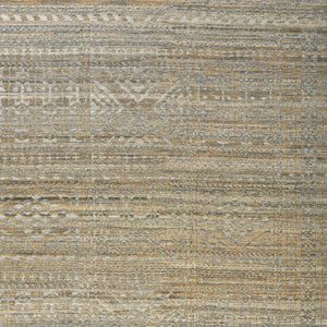 Homeroots 6' X 9' Gold And Tan Geometric Hand Knotted Worn Faded Area Rug Gold Wool Blend 566386