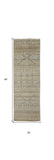 Homeroots 8' Gold And Tan Geometric Hand Knotted Worn Faded Runner Rug Gold Wool Blend 566391