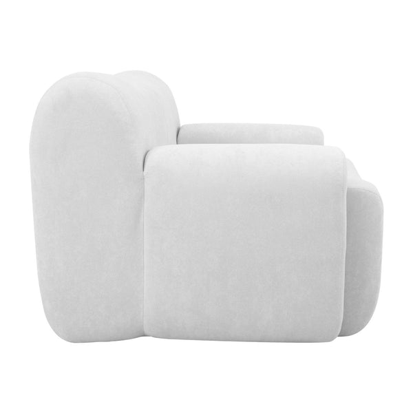 English Elm Wide Chenille Accent Chair Oversized Cozy Seat for Bedroom Living or Studio Spaces Beige W5385P433247