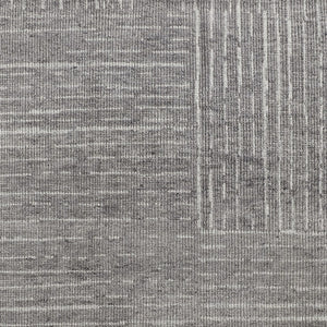 HomeRoots 4' Hand-Knotted Gray and Ivory Wool Area Rug – Timeless Checkered Design for Modern and Traditional Homes 6' X 9' 566415