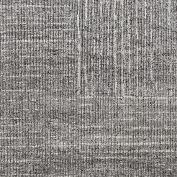 HomeRoots 4' Hand-Knotted Gray and Ivory Wool Area Rug – Timeless Checkered Design for Modern and Traditional Homes 8' X 10' 566416