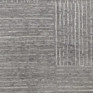 HomeRoots 4' Hand-Knotted Gray and Ivory Wool Area Rug – Timeless Checkered Design for Modern and Traditional Homes 8' X 12' 566417