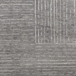 HomeRoots 4' Hand-Knotted Gray and Ivory Wool Area Rug – Timeless Checkered Design for Modern and Traditional Homes 9' X 13' 566418